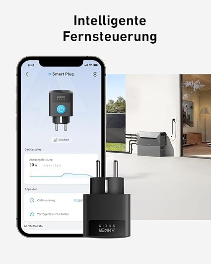Anker SOLIX Smart Plug, WLAN-Steckdose App Fernbedienung und Spart Stromkosten