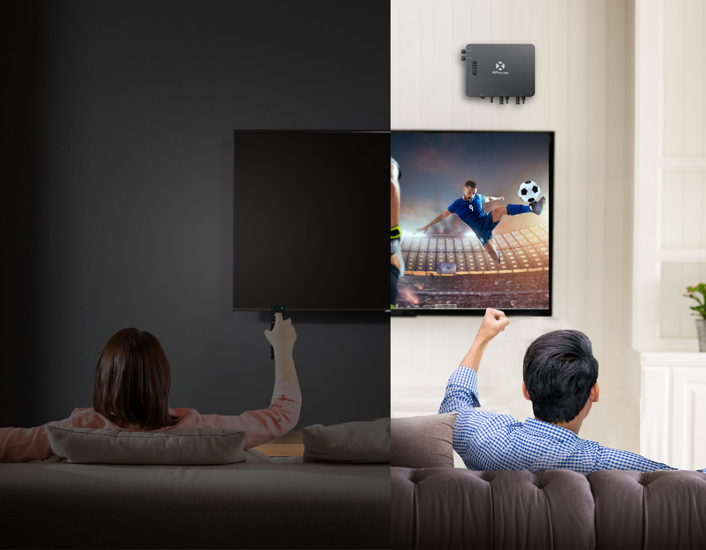 APsystems Power-Set: EZHI Hybridwechselrichter + EZ Bat Box + APmeter