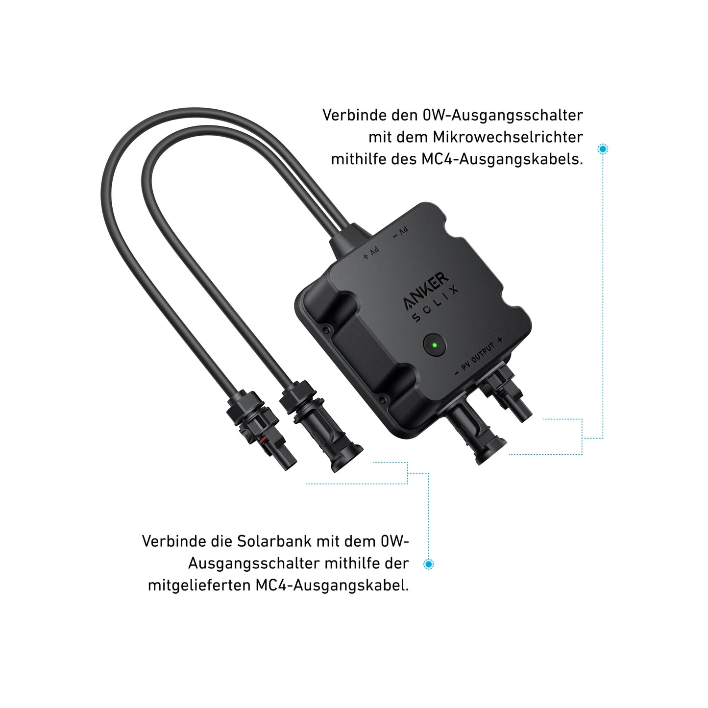 Anker SOLIX Solarbank E1600 0W Ausgangsschalter