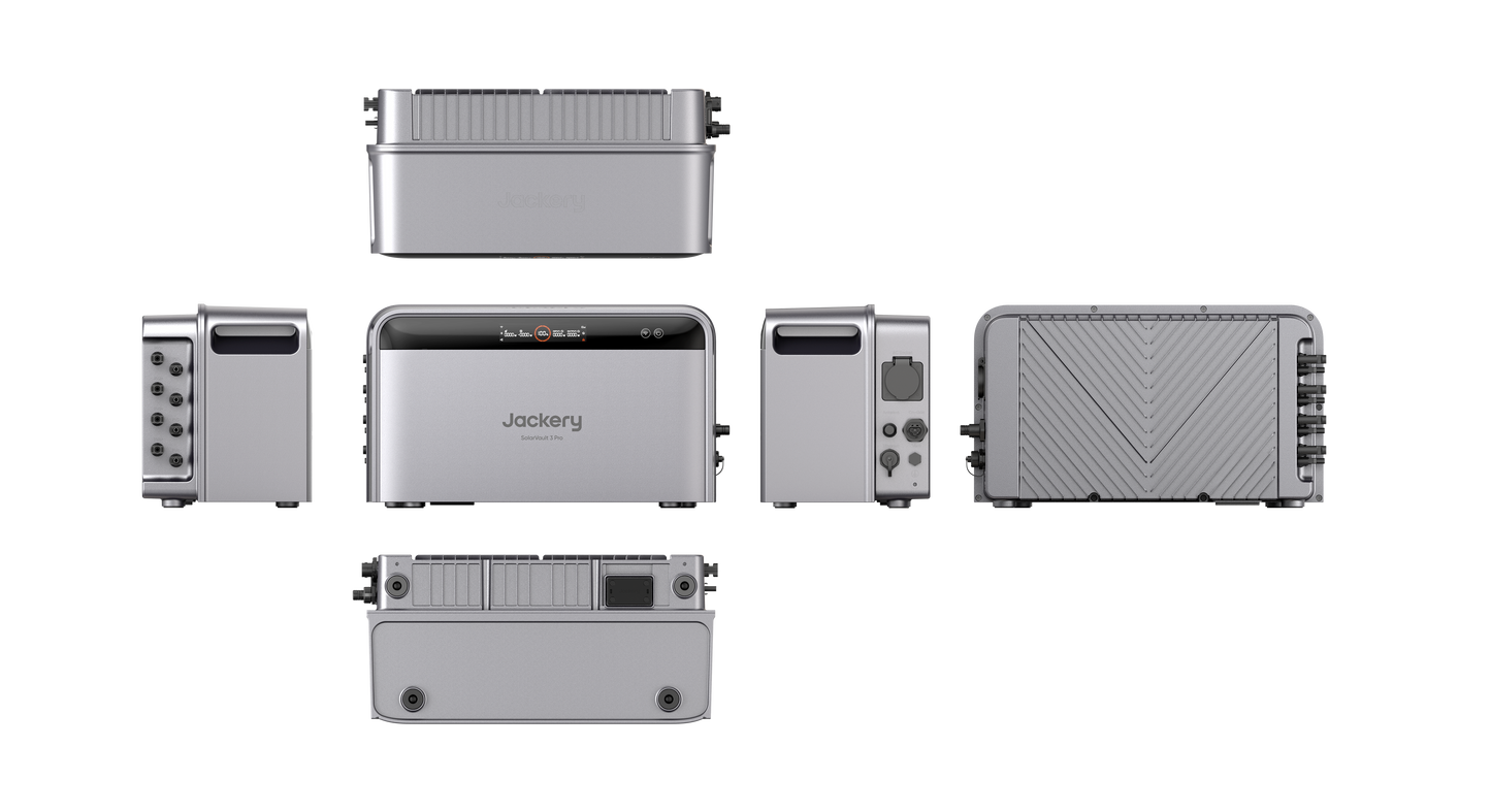Jackery SolarVault 3 Pro Balkonkraftwerk mit Speicher, 1200W Ausgang, 4000W PV-Eingang, 4 MPPT, erweiterbarer Solarspeicher 2,52–15,12kWh, Plug & Play
