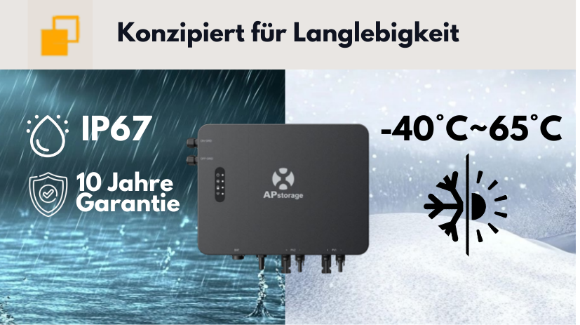 APsystems EZHI Hybrid-Mikrowechselrichter + Felicity ESS 5.12kWh 48V Speicher