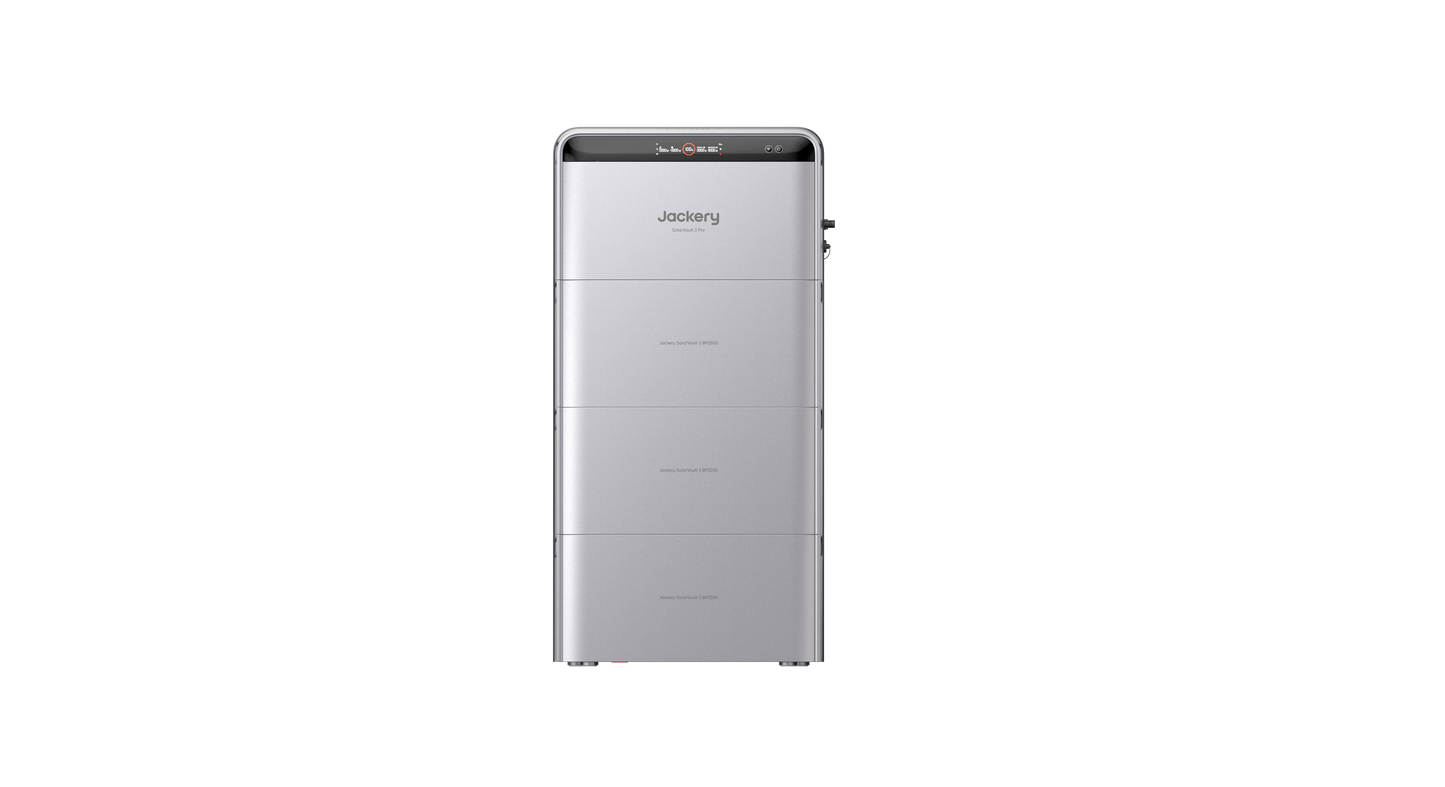 Jackery SolarVault 3 Pro Balkonkraftwerk mit Speicher, 1200W Ausgang, 4000W PV-Eingang, 4 MPPT, erweiterbarer Solarspeicher 2,52–15,12kWh, Plug & Play