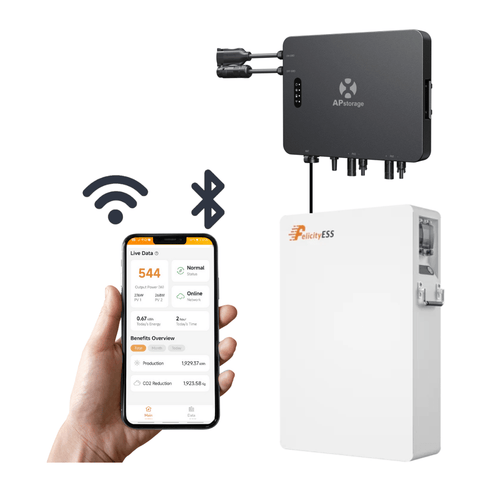 APsystems EZHI Hybrid-Mikrowechselrichter + Felicity ESS 5.12kWh 48V Speicher - Solarfantasie.de