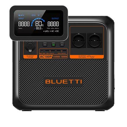 BLUETTI AC180P Powerstation – 1440Wh LiFePO4 mit 1800W Ausgang für Camping & Notstrom - Solarfantasie.de