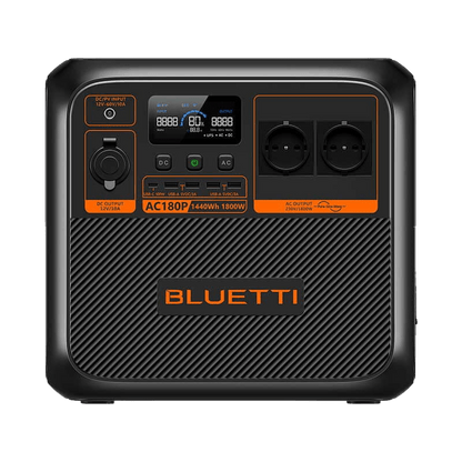 BLUETTI AC180P Powerstation – 1440Wh LiFePO4 mit 1800W Ausgang für Camping & Notstrom - Solarfantasie.de