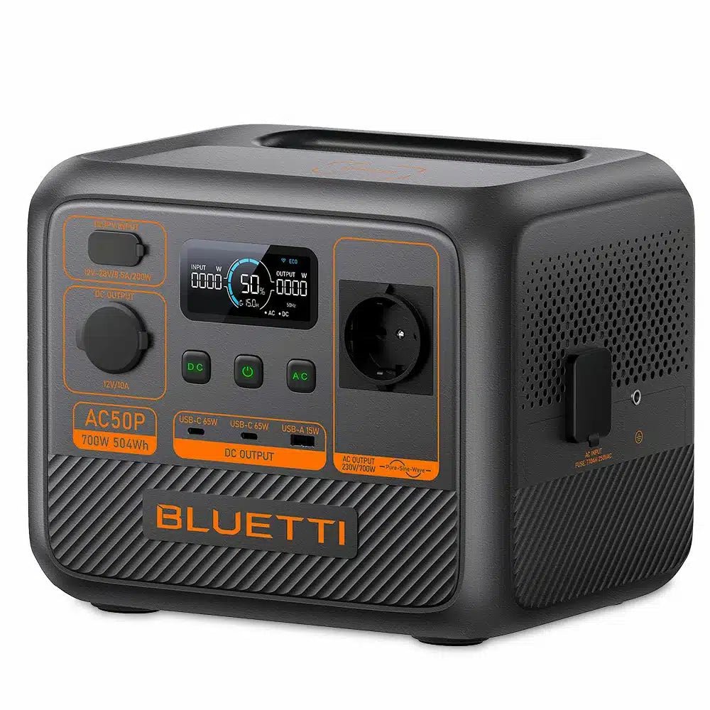 BLUETTI AC50P 504Wh 700W Tagbare Powerstation - Solarfantasie.de