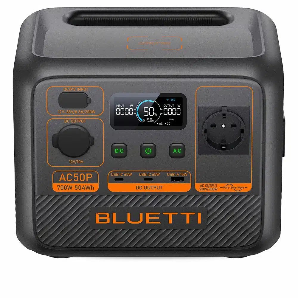BLUETTI AC50P 504Wh 700W Tagbare Powerstation - Solarfantasie.de