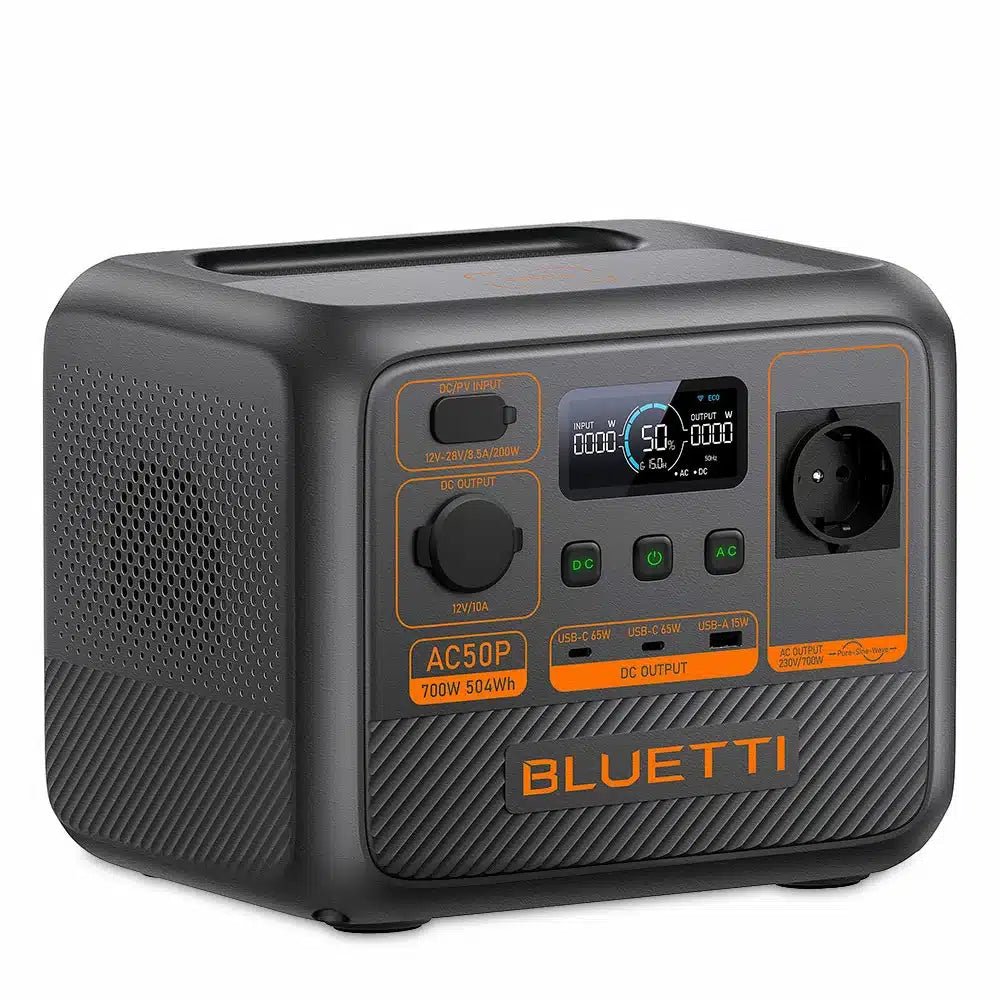 BLUETTI AC50P 504Wh 700W Tagbare Powerstation - Solarfantasie.de