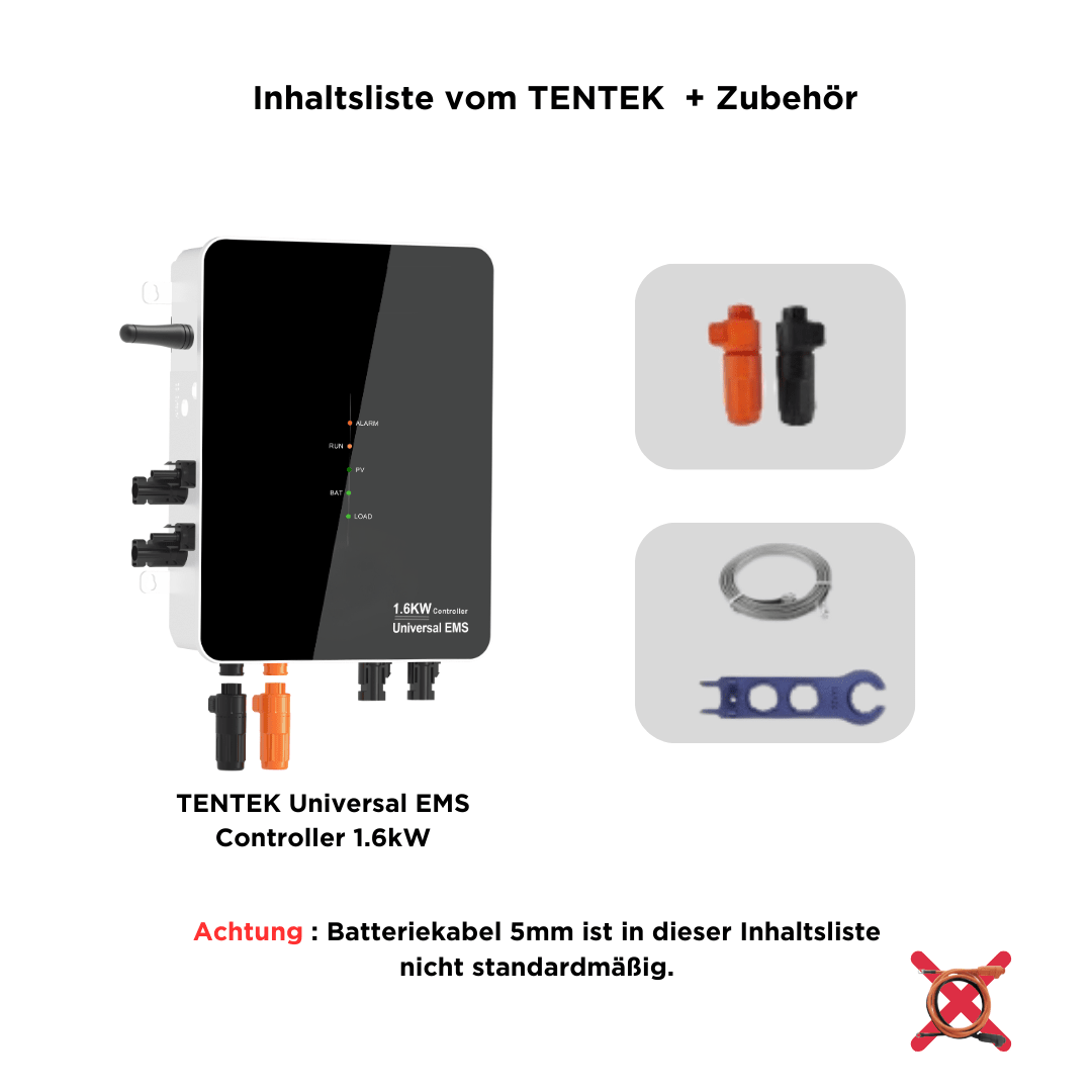 Felicity ESS 5,12kWh 48V Speicher + TENTEK Universal EMS Controller 1.6kW + EZ1 Mikrowechselrichter mit Smart Meter - Solarfantasie.de