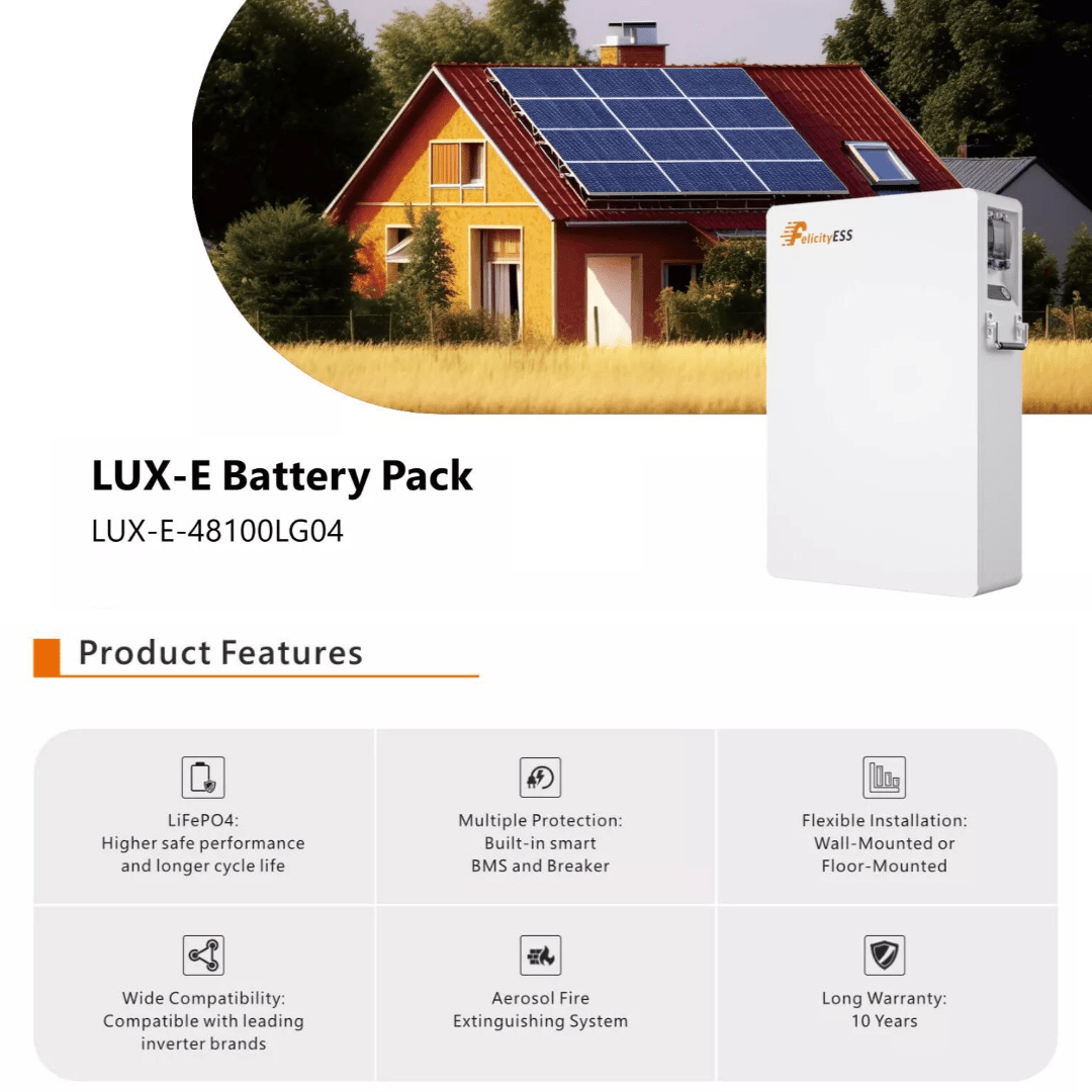 Felicity ESS LUX-E 5,12kWh 48V LiFePO4 Stromspeicher – Solar Batteriespeicher für PV-Anlage - Solarfantasie.de