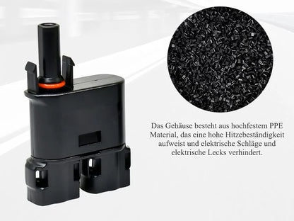 Solarstecker Y & T Verteiler MC4 Kompatibel je paar