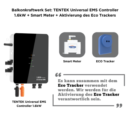 TENTEK Universal EMS Controller 1.6kW + Smart Meter mit Aktivierung für Ecotracker