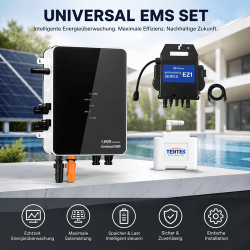 TENTEK Universal EMS Controller 1.6kW + EZ1 Mikrowechselrichter mit Smart Meter - Solarfantasie.de